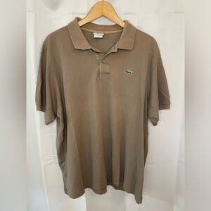 Vintage Lacoste Mens Brown Polo‎ Size 7 Eu/ XL